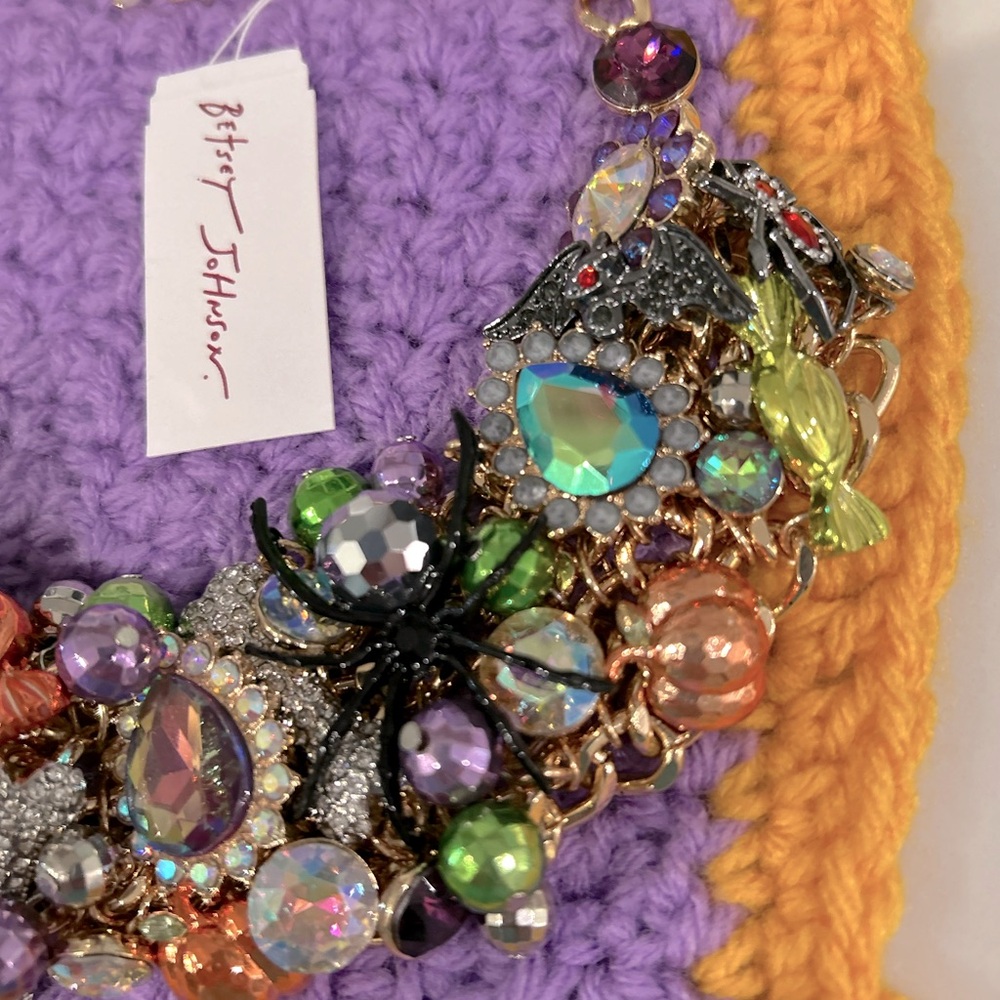 NWT Betsey Johnson Halloween Charm Bib Chain Necklace - Picture 4 of 8